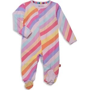 NWT MAGNETIC ME Girls' Pink Shine Snug Fit Footie NB